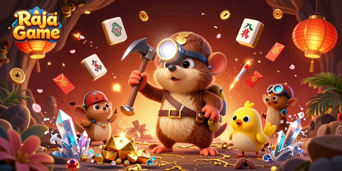 Engage in thrilling gameplay with Raja Game, illustrated in a dynamic 3D casino setting.