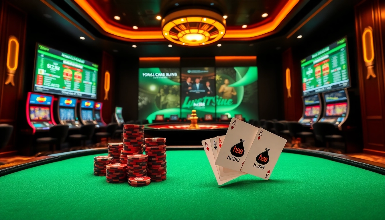 Engaging hz88 casino scene featuring dynamic poker chips and roulette wheel betting action
