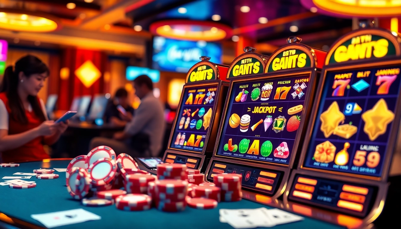 Engaged players spinning game nổ hũ slot reels with vibrant symbols and visible RTP meter