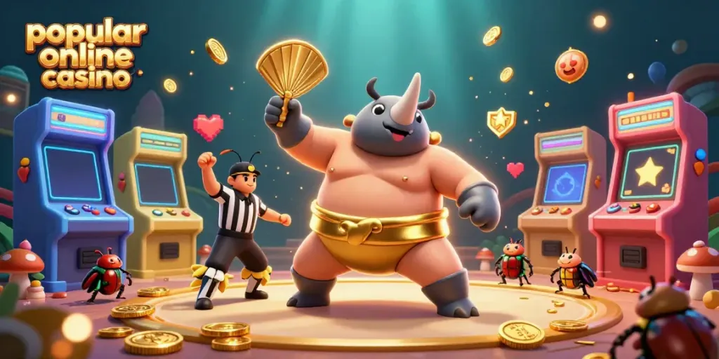 Experience the excitement of a popular online casino with dynamic animated characters and engaging gaming scenes.