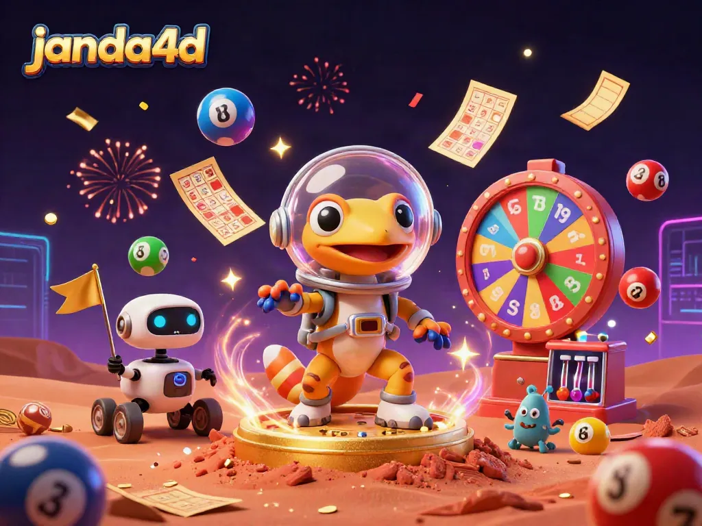 JANDA4D menyuguhkan pengalaman kasino modern dengan gecko Mars dan robot merayakan di planet merah.