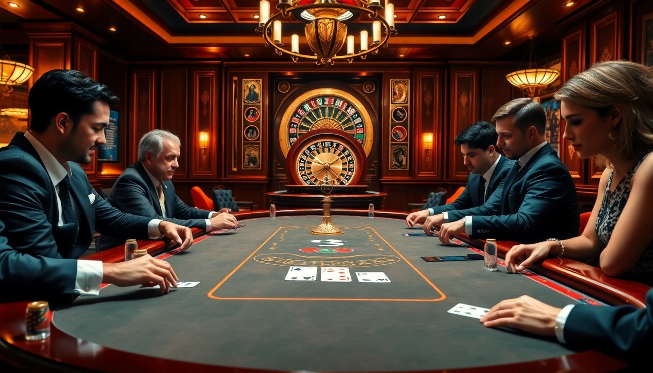 Experience the thrills of high-stakes gambling at https://13win1.cn.com/ with a luxurious poker game setting.