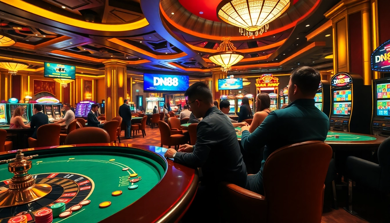 Experience thrilling gameplay at dn88 casino with vibrant tables and exciting slot machines.