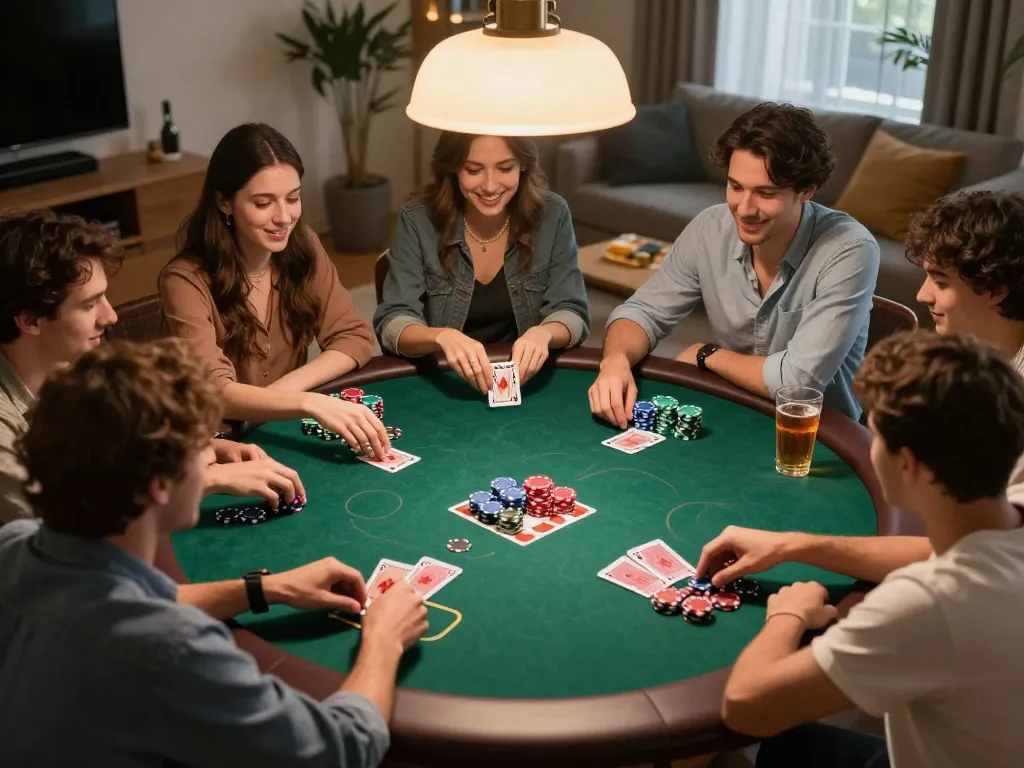 SC88 Game poker night with friends enjoying a competitive and social gambling experience