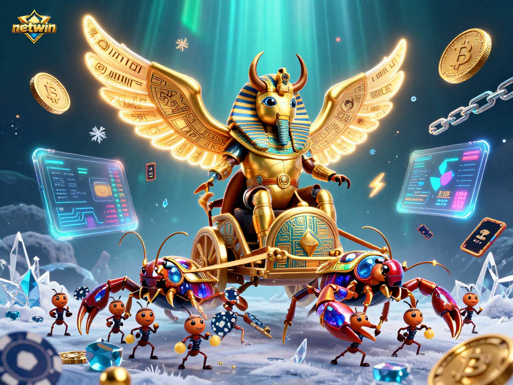 Experience netwin's vibrant gambling universe with abundant 3D characters and crypto elements.
