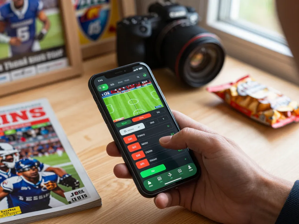 Pertaruhan sukan menggunakan telefon pintar di JudiGSC, menangkap keseronokan aksi permainan secara langsung.