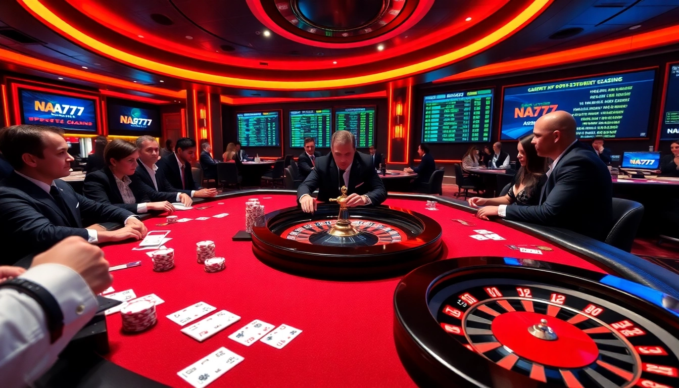 Experience the thrill of casino gaming at NA777, with a high-stakes poker scene and lively atmosphere.