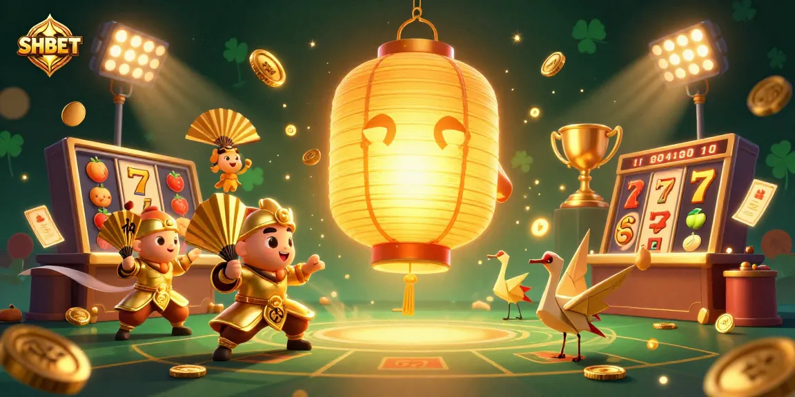 Spin the reels at SHBET for a chance at jackpots, surrounded by vibrant 3D characters.
