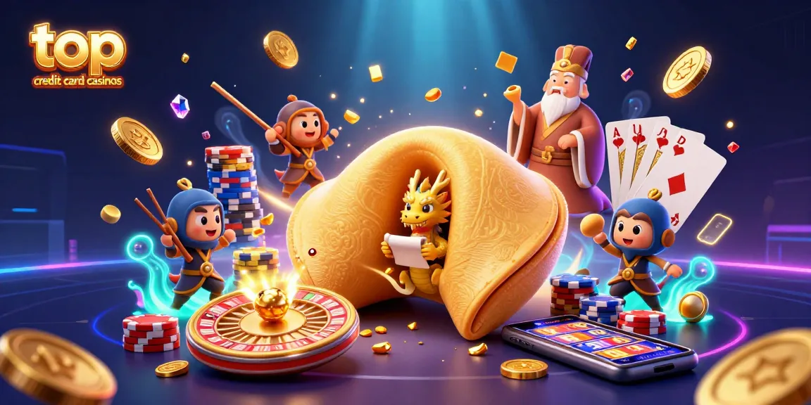 Discover top credit card casinos with advanced game options and vibrant character illustrations.