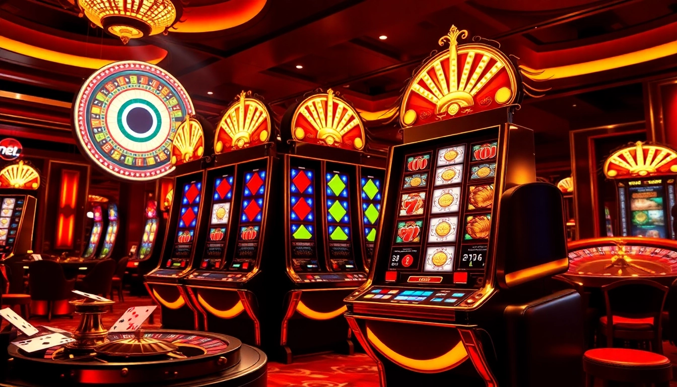 Win big at the modern slot machines with pen4d alternatif in a luxurious casino setting.