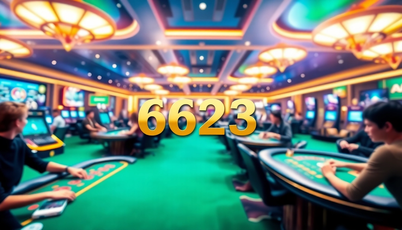Dynamic online gaming experience at 6623 with vibrant casino atmosphere.