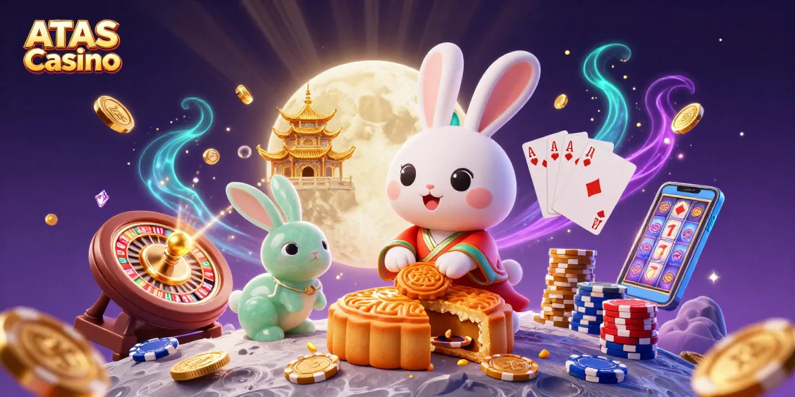 Engage in the action at ATAS Casino with vibrant characters and immersive casino elements in a cosmic setting.