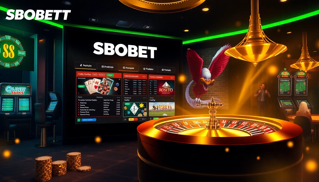 SBOBET online betting platform showcasing live casino games and dynamic sports odds.