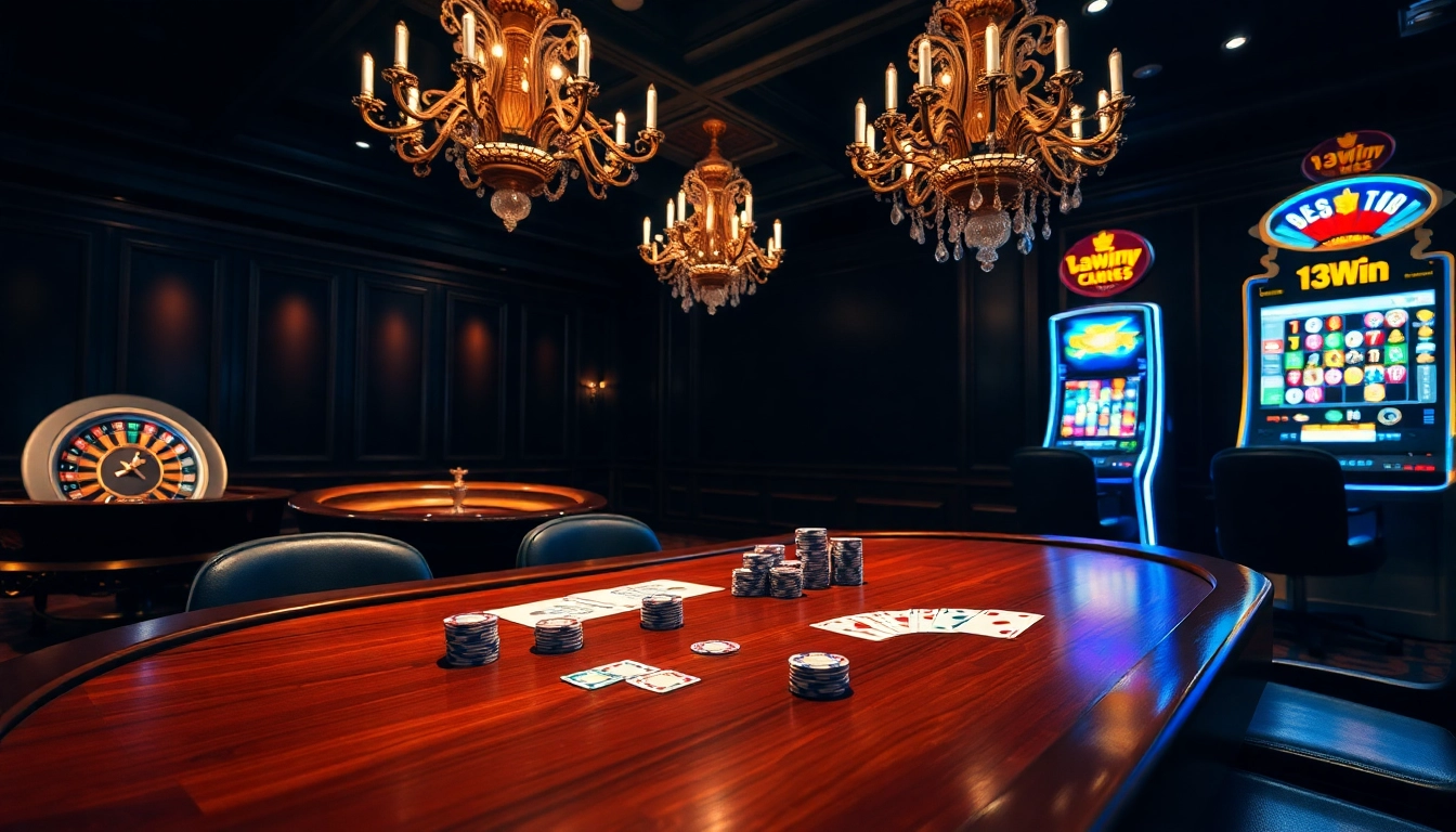 Experience the excitement at 13Win's lavish casino with poker, roulette, and slot games.