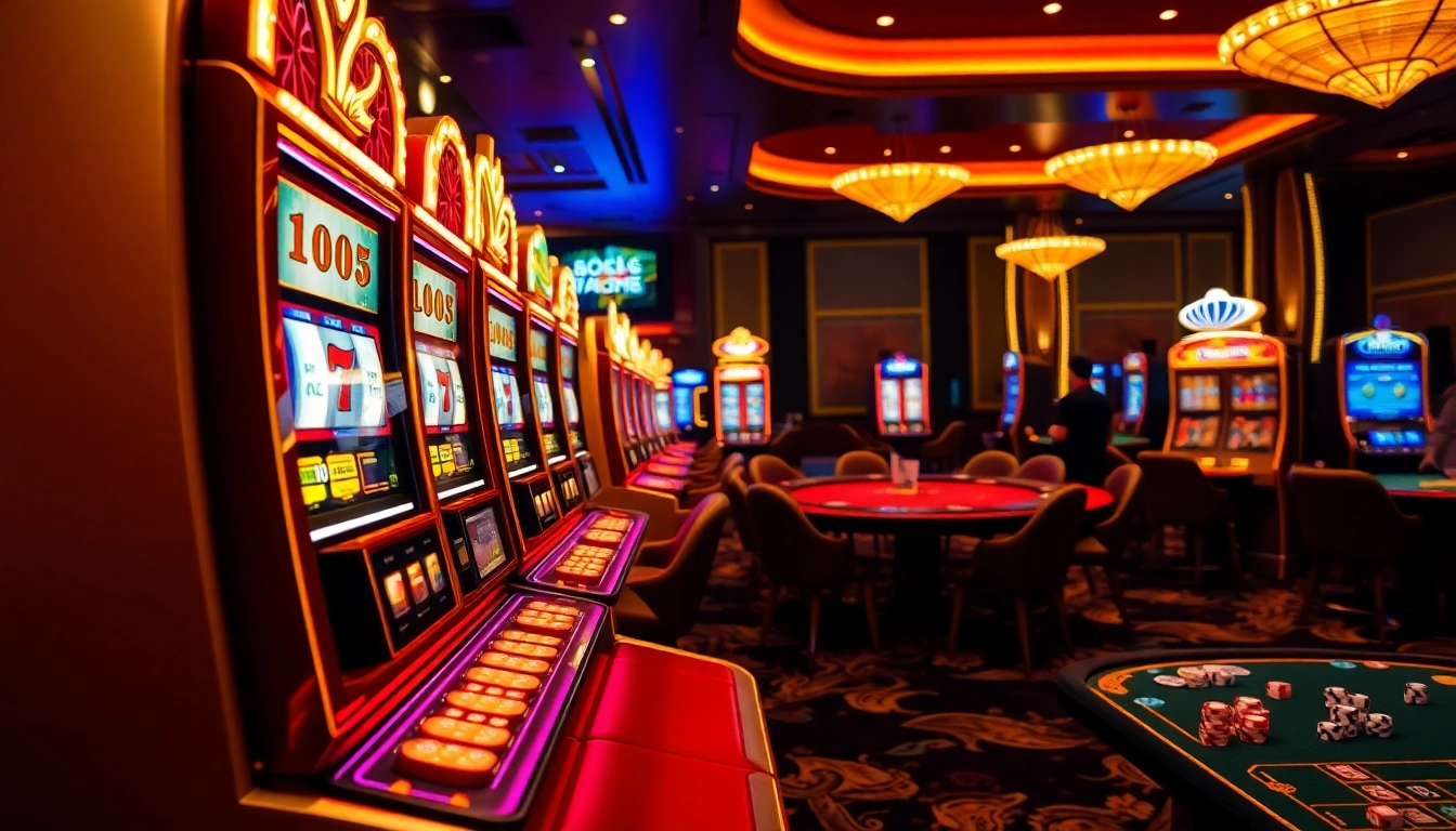 Putar gulungan pada mesin slot88 dikelilingi oleh suasana kasino yang glamor, membangkitkan semangat.