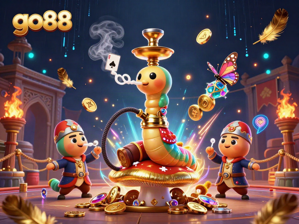 Experience the go88 excitement with our immersive casino scene featuring vibrant characters and dynamic elements.