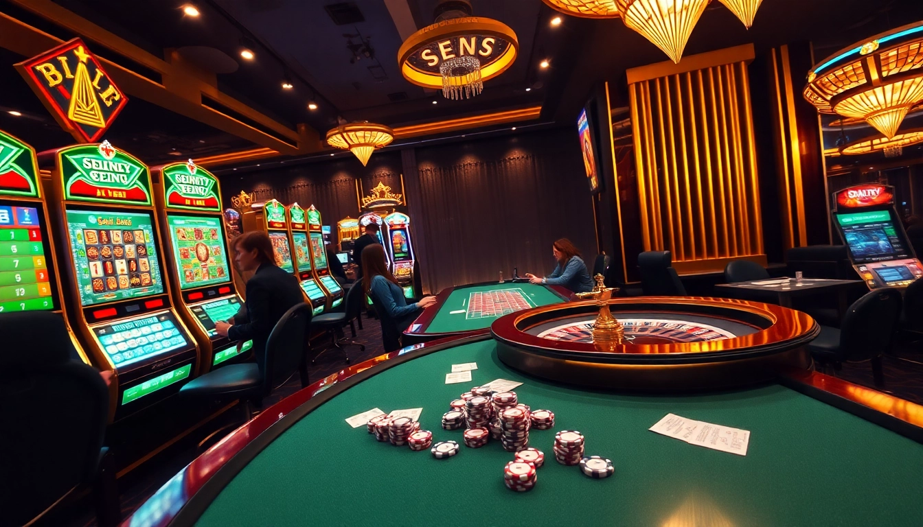 Experience thrilling gaming at situs sepuhplay with vibrant slot machines and professional casino tables.