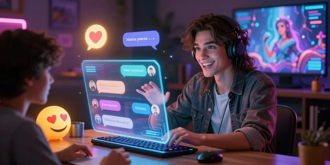 Interactive NSFW AI chat scene featuring a playful character in a virtual cozy space, highlighting personalized interactions.