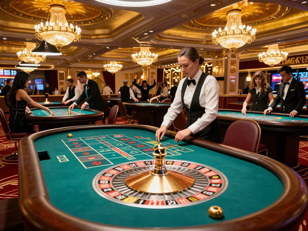 Players placing bets at roulette tables in lc88 com, showcasing exciting casino atmosphere
