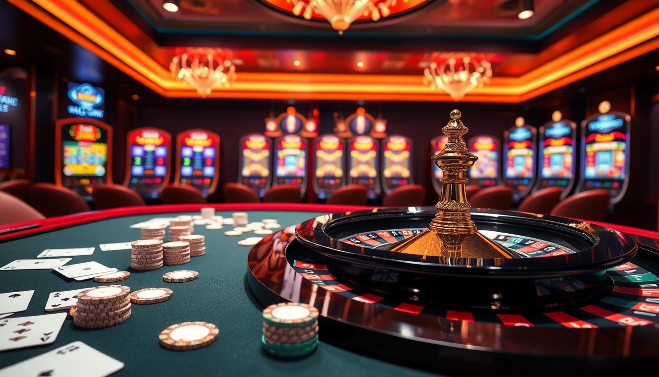 SODO casino table with vibrant poker chips and roulette wheel enhancing the gaming experience.