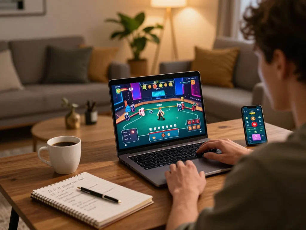 Permainan poker yang menarik di rumah saat swebee meningkatkan pengalaman perjudian online dengan catatan strategi.