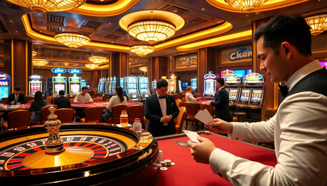 Experience thrilling gameplay at Cổng Game XIN88 with vibrant casino elements.