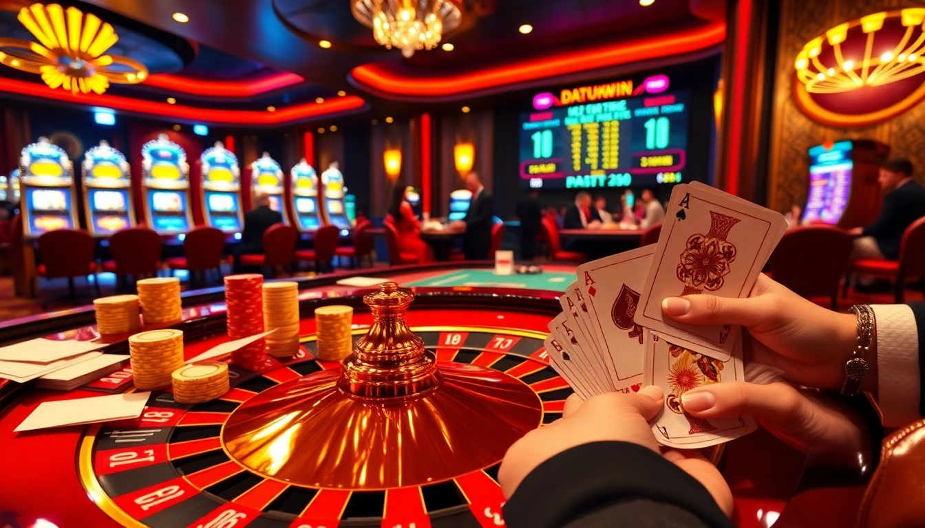 Pemain merencanakan strategi di meja roulette yang menampilkan semangat Datukwin dengan warna-warni cerah dan kemewahan.