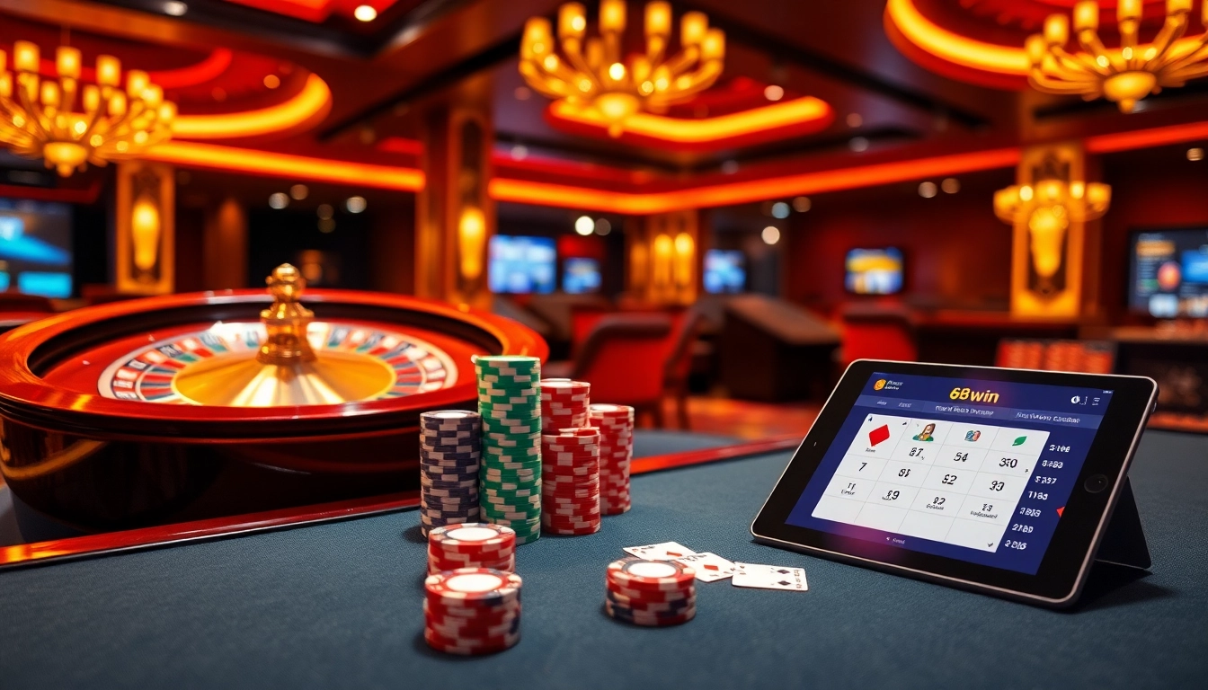 Experience the thrill of winning at 68win with vibrant casino visuals and gaming excitement.